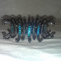 Crescent Jeweled Turquoise Bracelet