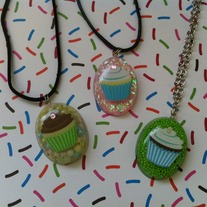 Resin Cupcake Necklace