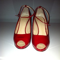 Gusippe Zanotti  Red Patent Peep Toe(Size39) US 9