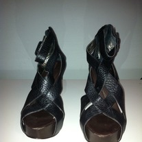 Bcbg Blk/Brown/Creme Heel 38.5(US 8.5)