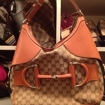 Gucci Canvas Buckle Bag