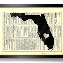 Image of I Love Florida State, Vintage Dictionary Print, 8 x 10