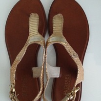 Michael Kors Gold Thong Sandal (Size 8.5)
