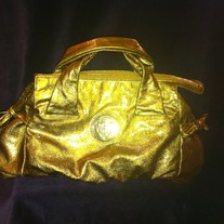  GUCCI Bronze Gold Patent Leather Metallic Hysteria handbag! Gorgeous  