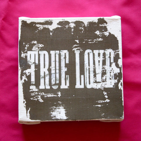 Subway Art Wall Hanging Canvas - True Love, For Couples, Weddings or Special Dates