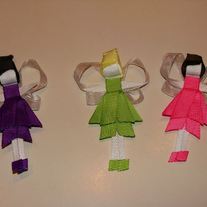 Ribbon Sculpture Hair Clip for Girls and Babies Princess Collection Disney inspired Tinkerbelle