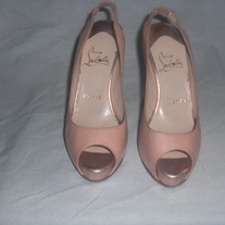  Christian Louboutin Nude Slingback Pumps SZ 6