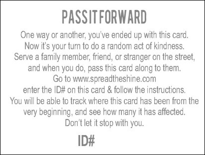 Pass it Forward Cards-Pack of 10