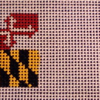 Maryland State Flag Key Fob Canvas and Hardware on 18 Mesh