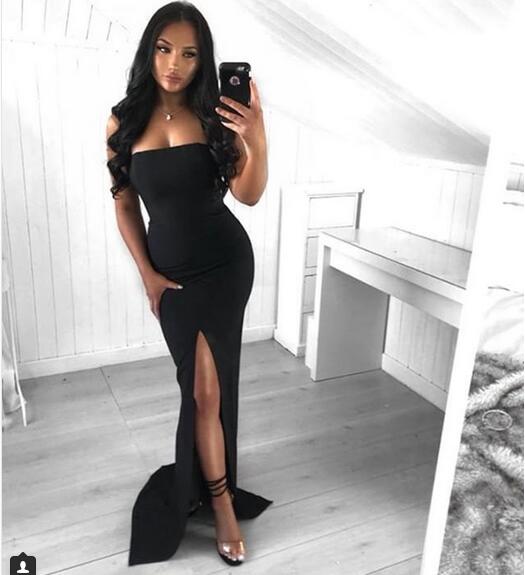 Black Strapless Mermaid Dress