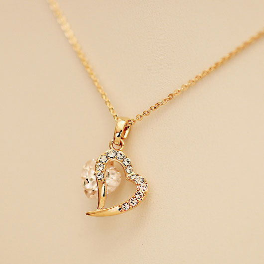 Fashion Zircon Heart Pendant &Necklace on Storenvy