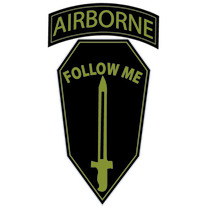 Infantry School with Airborne Tab (subdued)