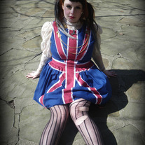 Gloomth Union Jack Flag Dress