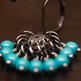Aqua Turq Gunmetal Filigree and Turquoise Earrings - Thumbnail 2