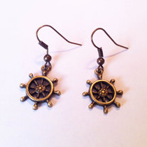 Ship Wheel Earrings 