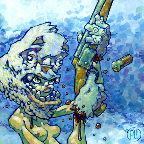Cold-Blooded 13"x13" print
