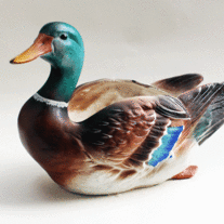 Vintage Napco Mallard Duck Planter