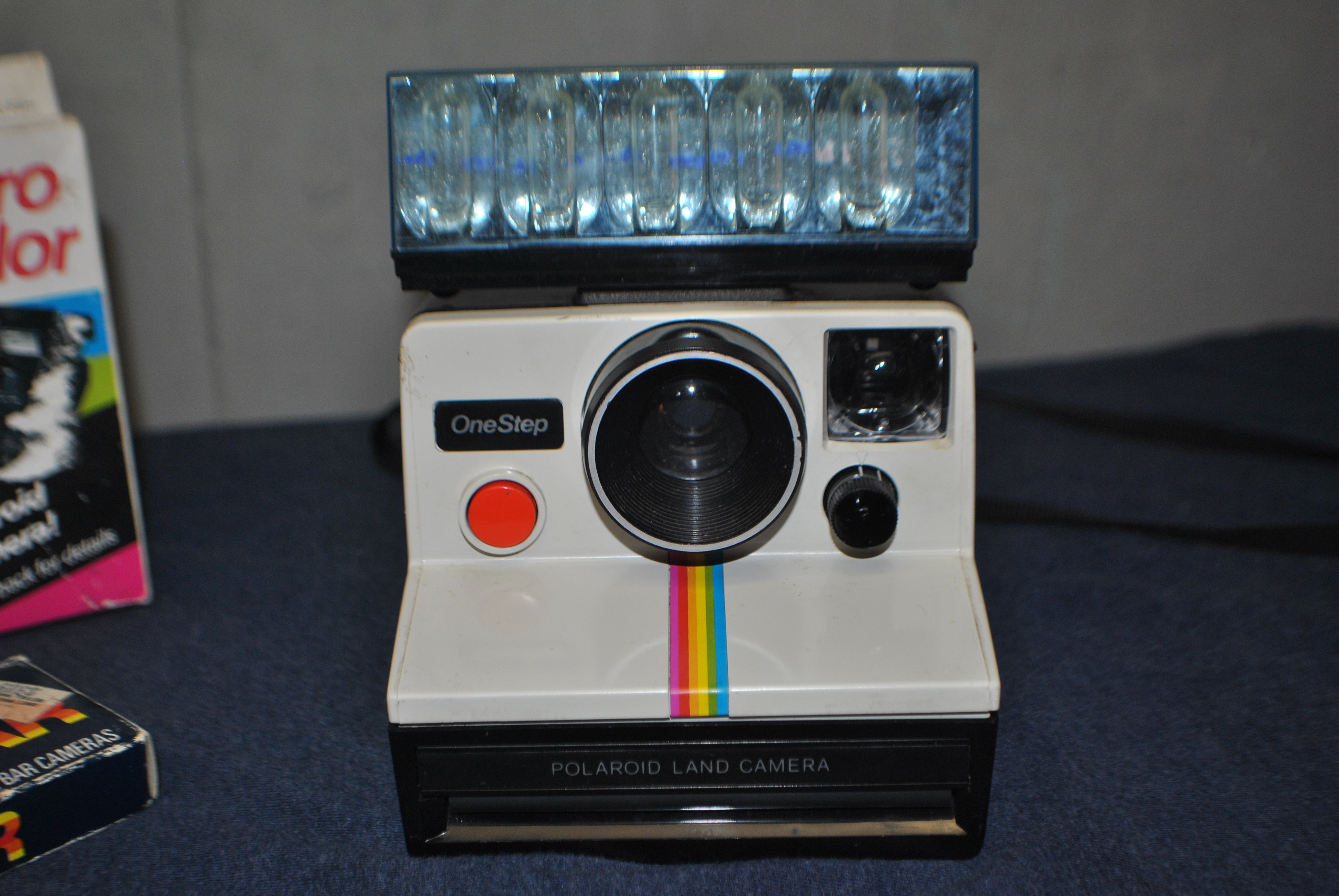 Instant Film Polaroid Camera SX70 Rainbow Stripe OneStep Land Camera
