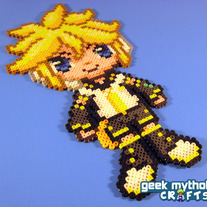 Len Kagemine Vocaloid - Custom Chibishou Bead Sprite Pixel Art Decoration