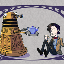 Doctor Dalek Tea Print