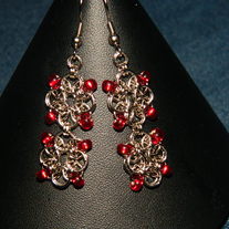 Ruby drop earings
