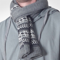 Men's Snowflake Soft Acrylic Jacquard Scarf
