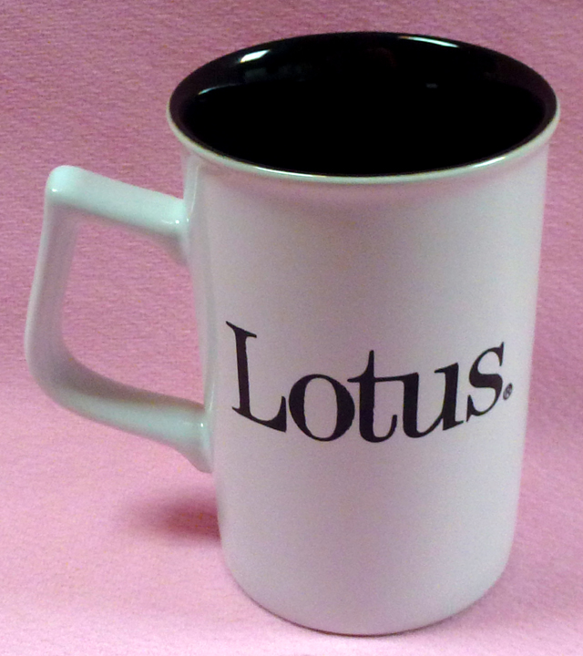 Lotus 123 Spreadsheet Logo Computer PC Software IBM White Black Coffee