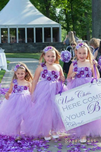 lavender flower girl dress