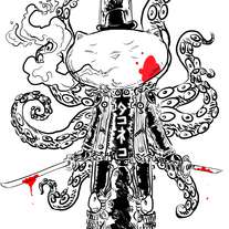 Taco Kitty Samurai White