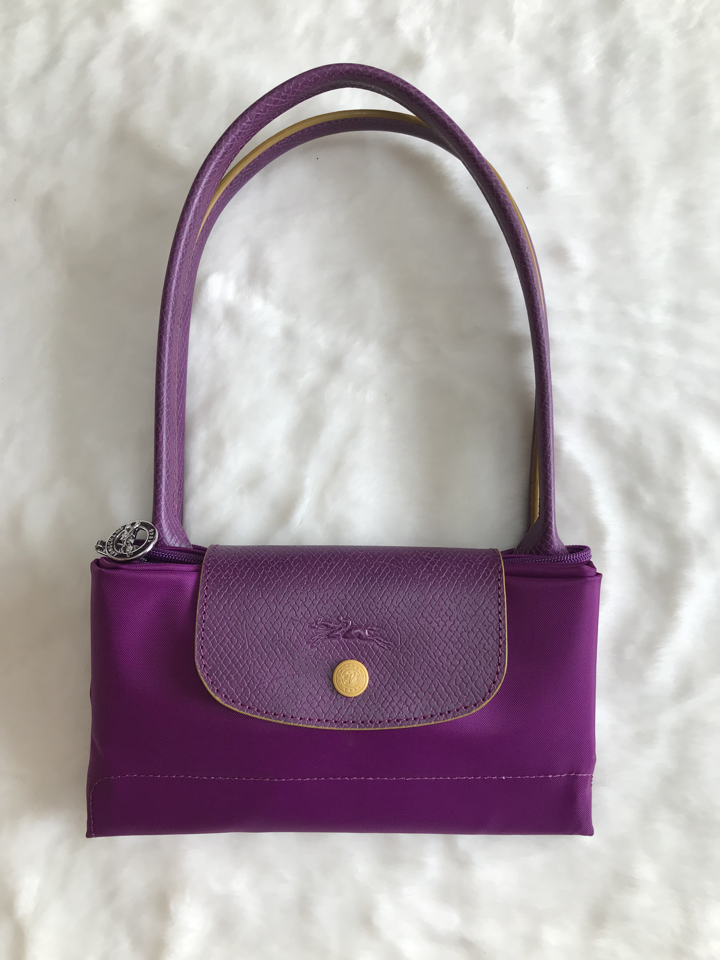 France Made Longchamp Le Pliage Club Collection Horse Embroidery Small