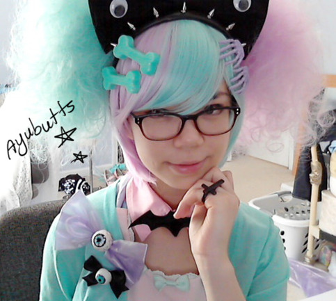 "Cotton Candy" Two-Tone Split Lavender/Mint Sweet Lolita Wig Set
