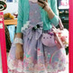 "Cotton Candy" Two-Tone Split Lavender/Mint Sweet Lolita  Wig Set - Thumbnail 2