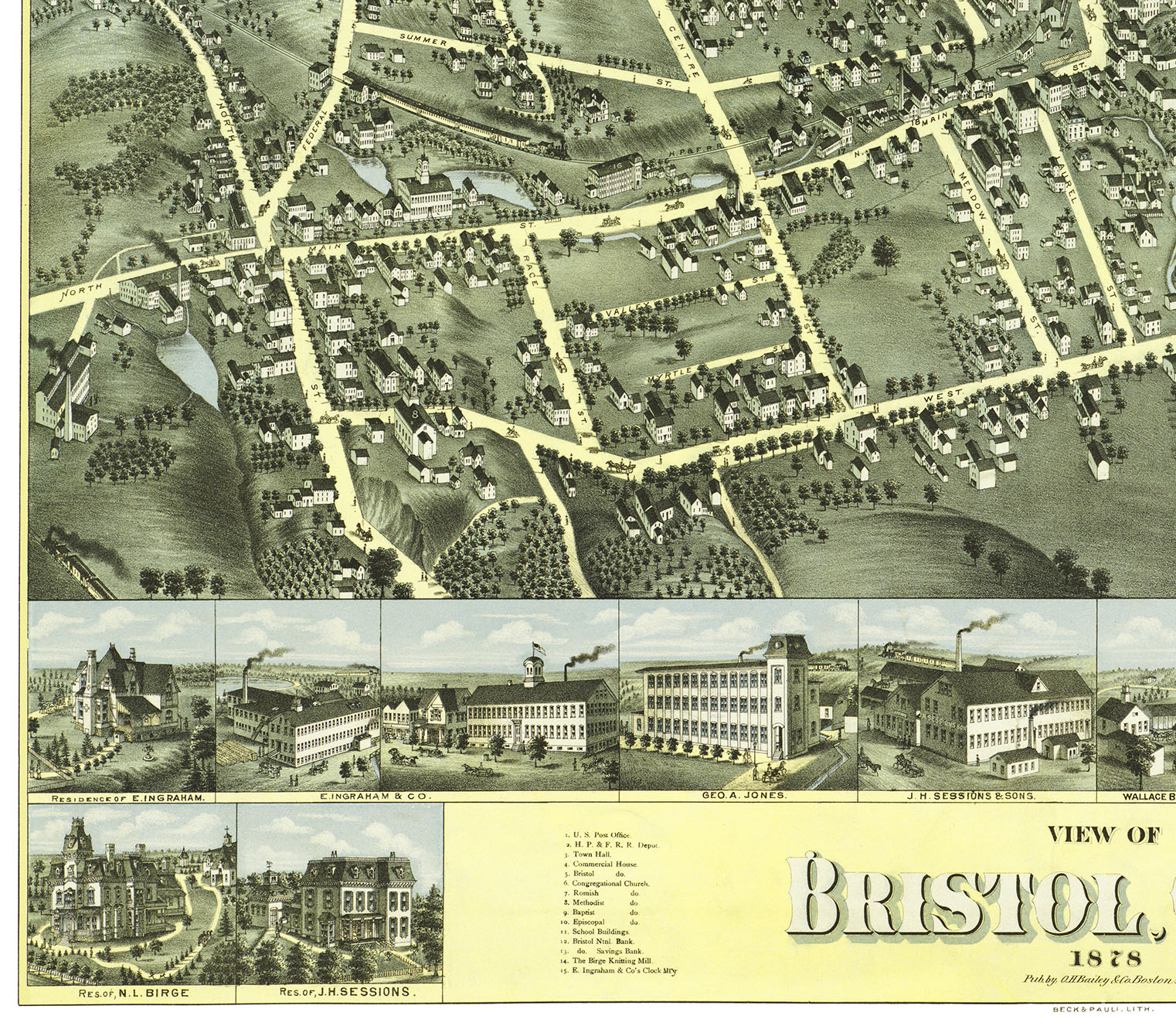 Bristol Ct 1907 Vintage City Maps vrogue.co