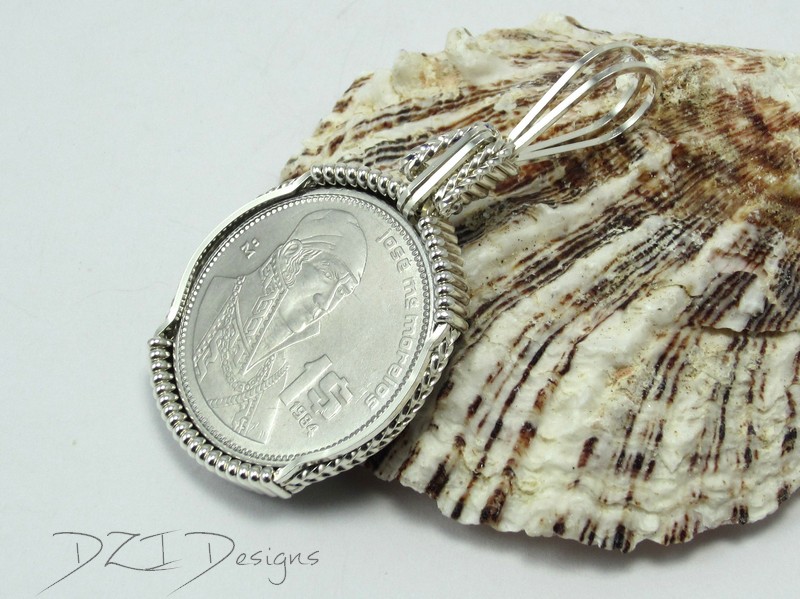Wire Wrapped Jose Maria Morelos Peso Pendant on Storenvy