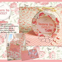 Learn to Sew Kit (includes tin and the patterns for tote and wallet)