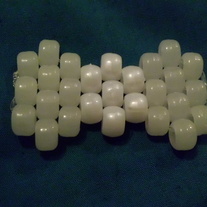 White Pearl and Glowing Kandi Bow