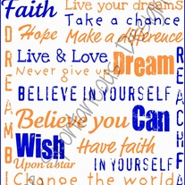 Inspirational subway art digital file {Blue & Orange}