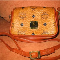 Authentic *MCM* - SHOULDER BAG "MONIQUE" in cognac / tan 