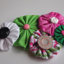 Pink and Green Cluster with bling