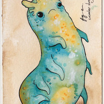 Cucumber Slug Postcard