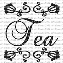 Tulip Border Vinyl Labels Set of 4