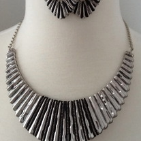Silver Moon Necklace Set