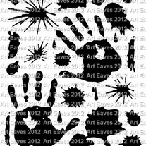 Zombie Hands and Splatter Vinyl Decal