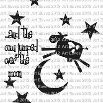 Cow Jumped Over the Moon Vinyl Decal