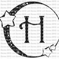 Sleepy Stars Monogram Vinyl Decal