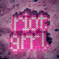 RIOT GRRL (white-neon pink)