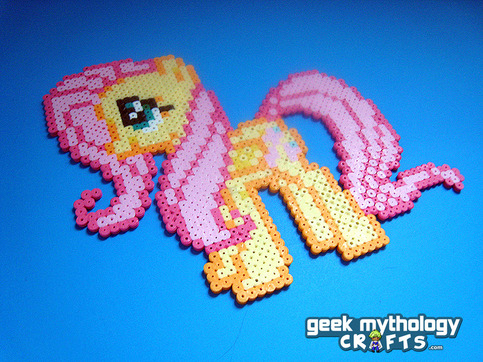 Fluttershy My Little Pony Perler Bead Sprite