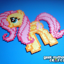 Fluttershy My Little Pony Perler Bead Sprite
