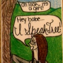 Old school I Speak Tree Bookmark