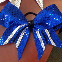 Blue/Black Glitzy Bow